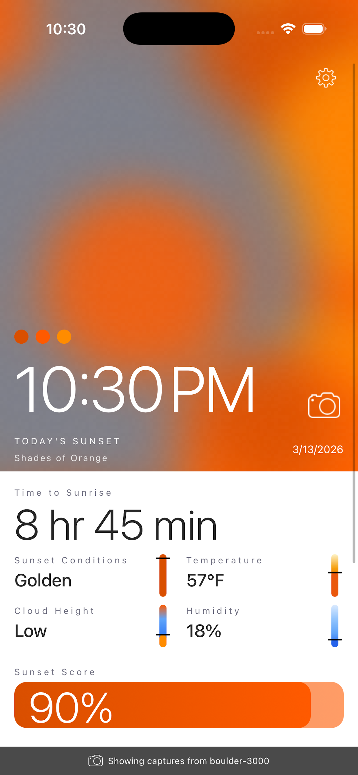 Solrise home at 90% sunset score